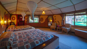Una camera del Ngtuni Lodge